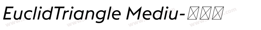 EuclidTriangle Mediu字体转换